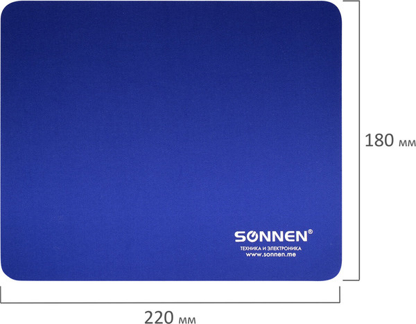 Коврик для мыши Sonnen 220x180x3мм
