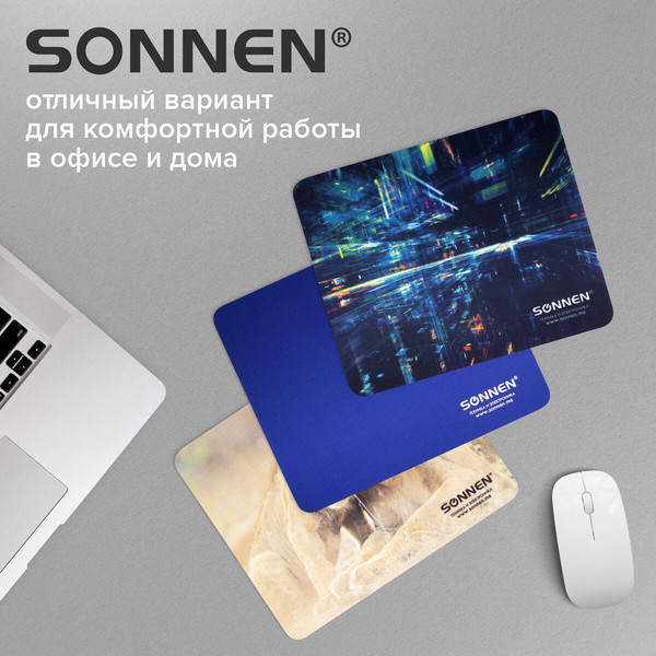 Коврик для мыши Sonnen 220x180x3мм