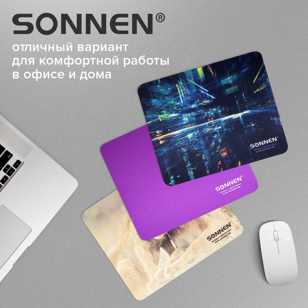 Коврик для мыши Sonnen 220x180x3мм