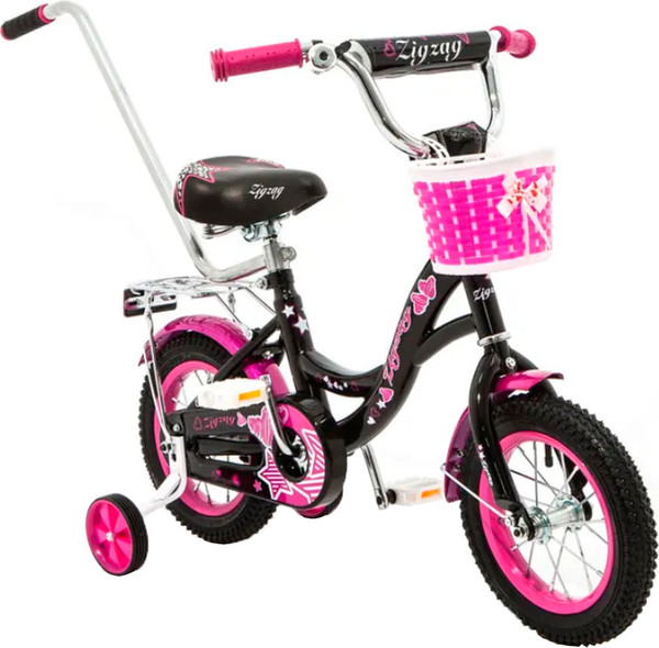 Детский велосипед с ручкой ZigZag Girl 12 / ZG-1223 - фото