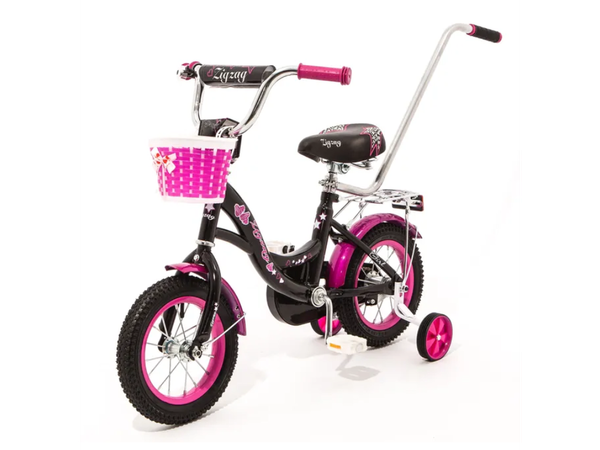 Детский велосипед с ручкой ZigZag Girl 12 / ZG-1223
