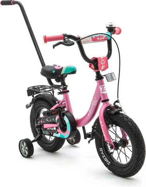 Детский велосипед с ручкой ZigZag Zoo 12 / ZG-1282