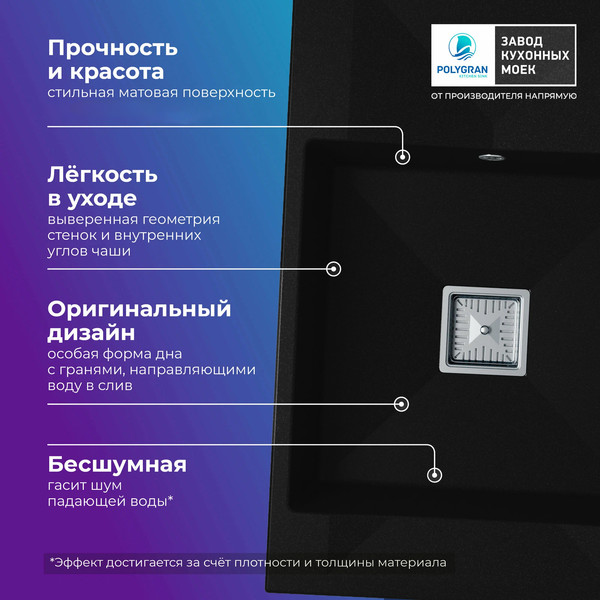 Мойка кухонная Polygran Blade 780