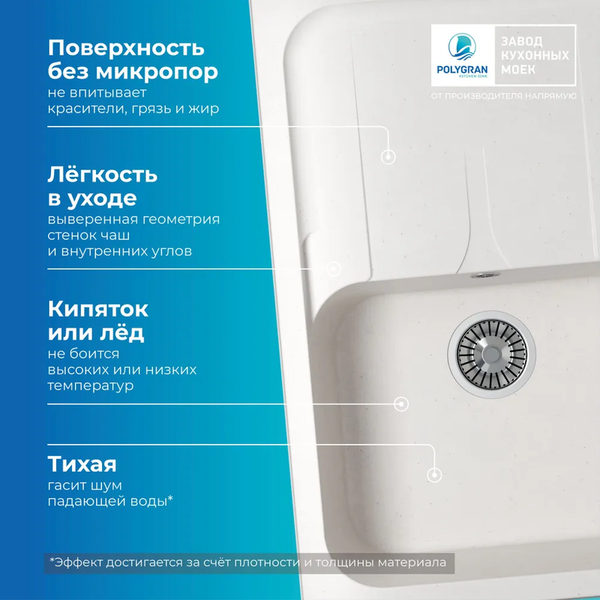 Мойка кухонная Polygran Alto 780