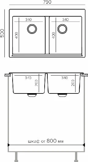 Мойка кухонная Polygran Brig 790