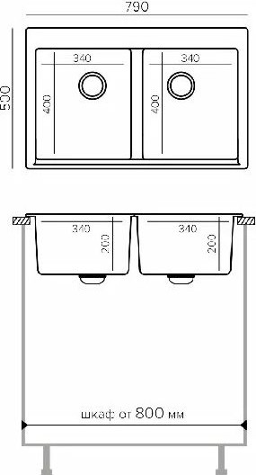 Мойка кухонная Polygran Brig 790