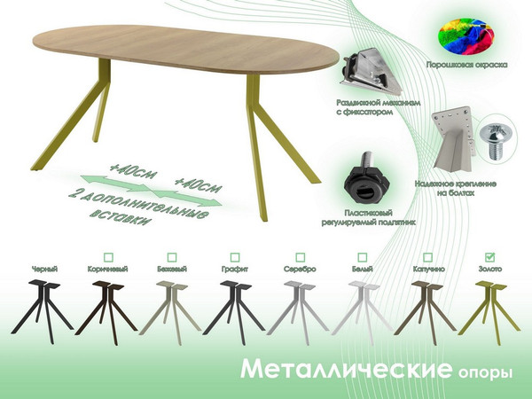 Обеденный стол AMC Elite Е18(800) D1