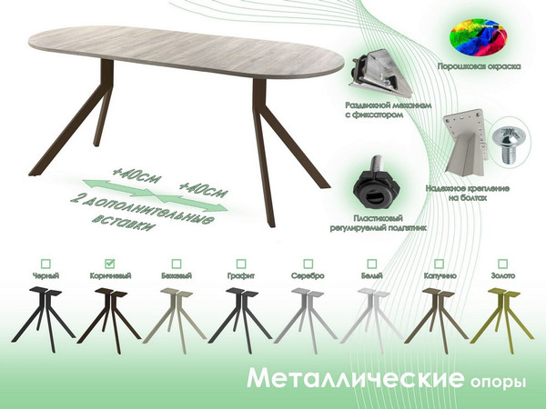 Обеденный стол AMC Elite Е18(1200) D3