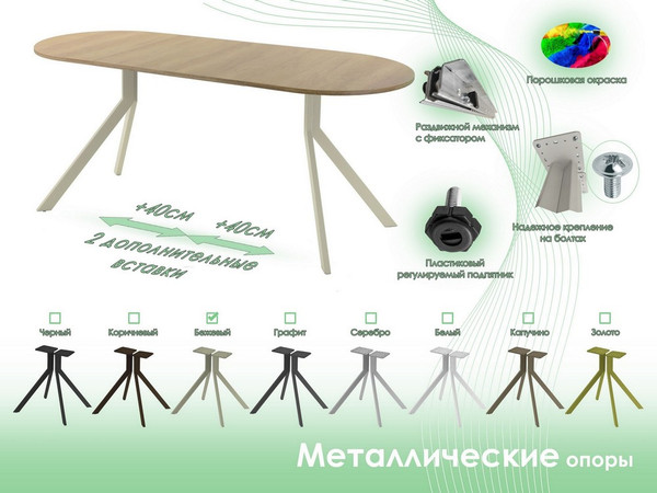 Обеденный стол AMC Elite Е18(1200) D3