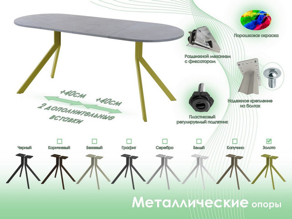 Обеденный стол AMC Elite Е18(1200) D3