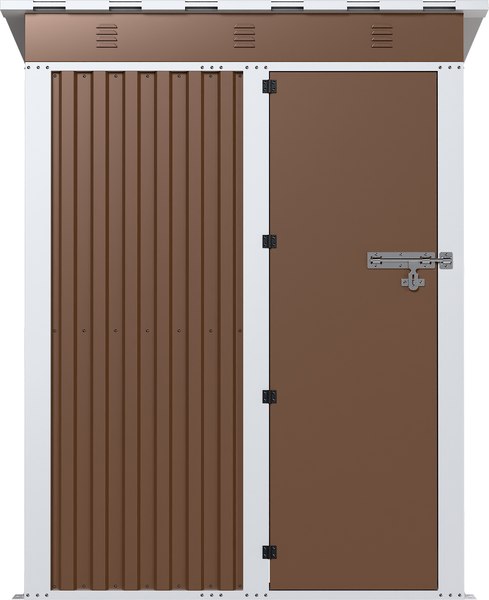 Сарай из металла No Brand С односкатной крышей SP-SS-05 Br - фото