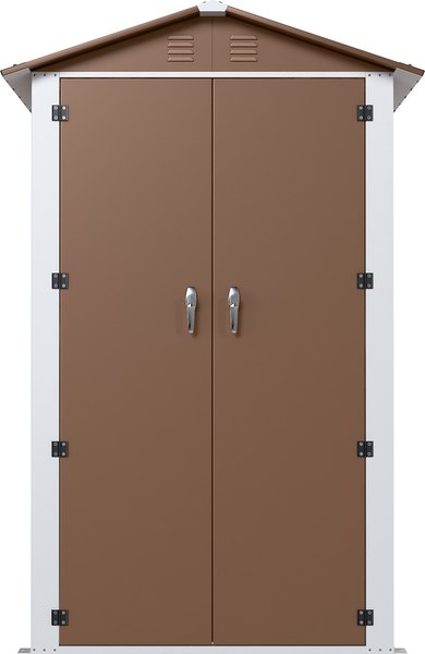 Сарай из металла No Brand С двухскатной крышей SP-DS-01 Br - фото