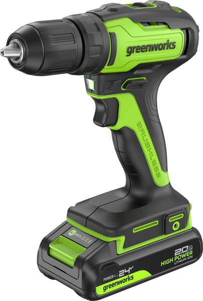 Аккумуляторная дрель-шуруповерт Greenworks GD24DD35 бесщеточная 24V / 3704007CUA