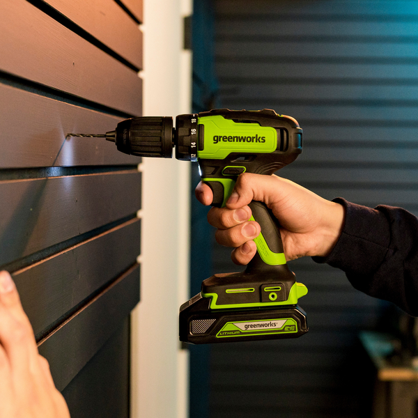 Аккумуляторная дрель-шуруповерт Greenworks GD24DD35 бесщеточная 24V / 3704007CUC