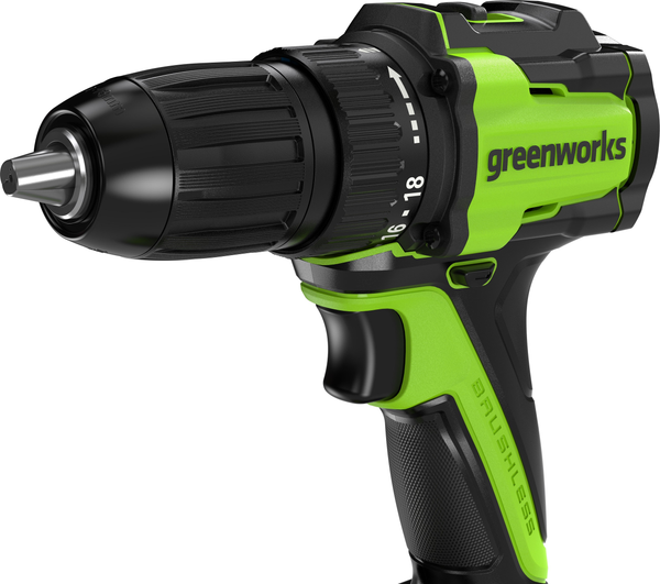 Аккумуляторная дрель-шуруповерт Greenworks DD345 бесщеточная 24V / 3708307CUA