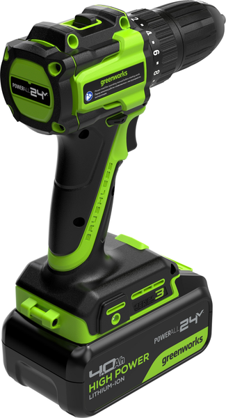 Аккумуляторная дрель-шуруповерт Greenworks DD345 бесщеточная 24V / 3708307CUB