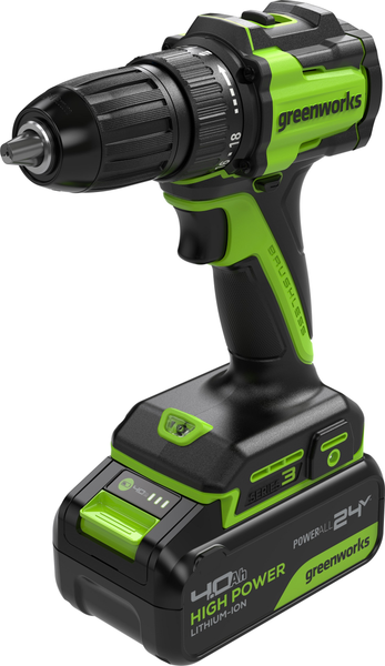 Аккумуляторная дрель-шуруповерт Greenworks DD345 бесщеточная 24V / 3708307CUB