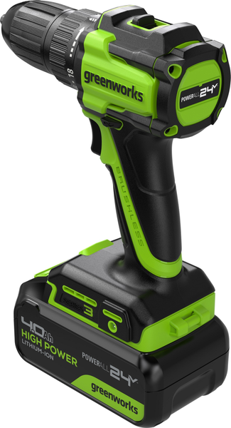 Аккумуляторная дрель-шуруповерт Greenworks DD345 бесщеточная 24V / 3708307CUB