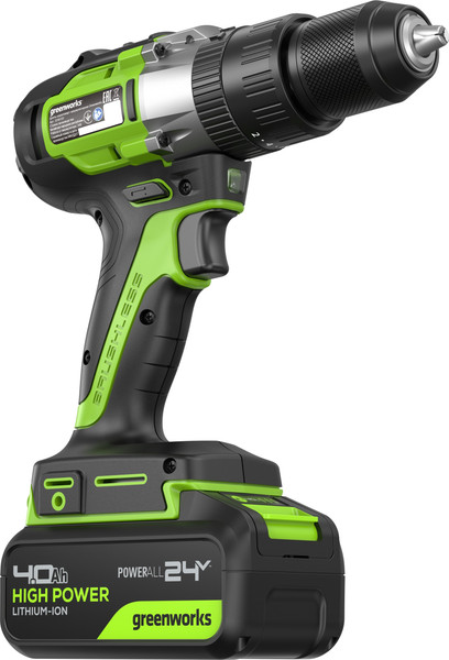 Аккумуляторная дрель-шуруповерт Greenworks GD24DD60 бесщеточная 24V / 3704107CUB