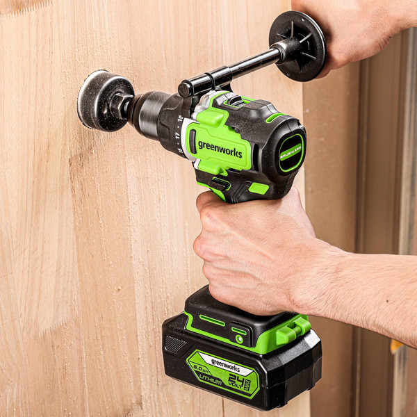 Аккумуляторная дрель-шуруповерт Greenworks GD24DD90 бесщеточная 24V / 3707507CUB