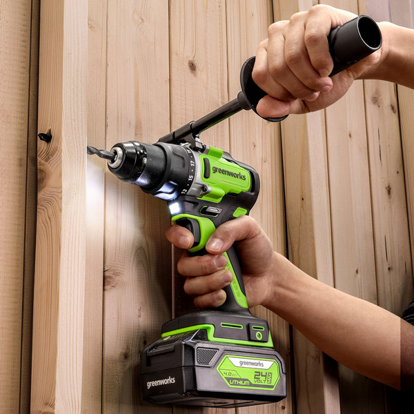 Аккумуляторная дрель-шуруповерт Greenworks GD24DD90 бесщеточная 24V / 3707507CUB