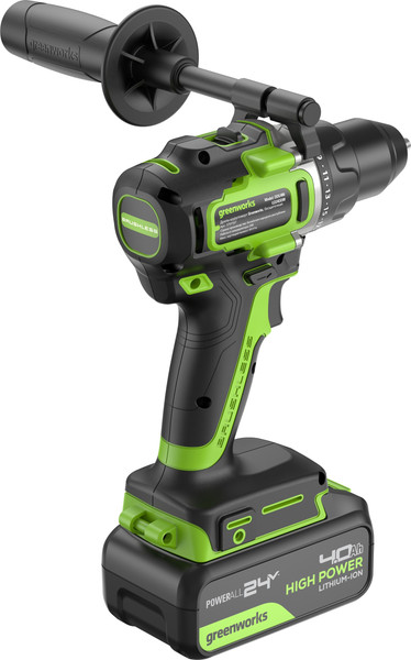 Аккумуляторная дрель-шуруповерт Greenworks GD24DD90 бесщеточная 24V / 3707507CUD