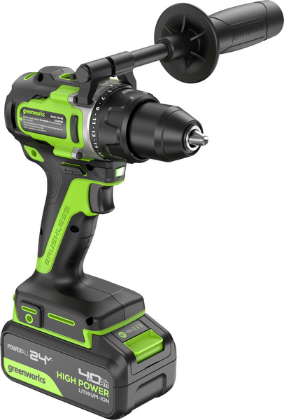 Аккумуляторная дрель-шуруповерт Greenworks GD24DD90 бесщеточная 24V / 3707507CUD