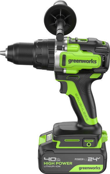 Аккумуляторная дрель-шуруповерт Greenworks GD24DD140 бесщеточная 24V / 3707607CUB