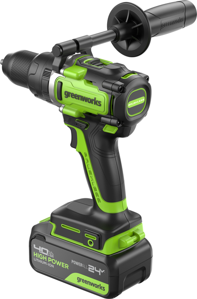 Аккумуляторная дрель-шуруповерт Greenworks GD24DD140 бесщеточная 24V / 3707607CUB