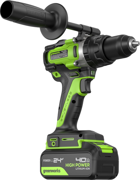Аккумуляторная дрель-шуруповерт Greenworks GD24DD140 бесщеточная 24V / 3707607CUB