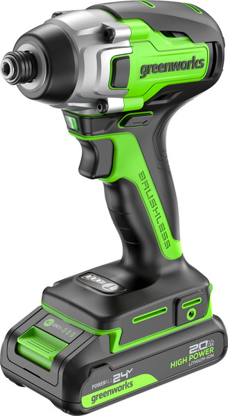 Аккумуляторный шуруповерт Greenworks GD24ID3 бесщеточный 24V / 3802807CUA - фото