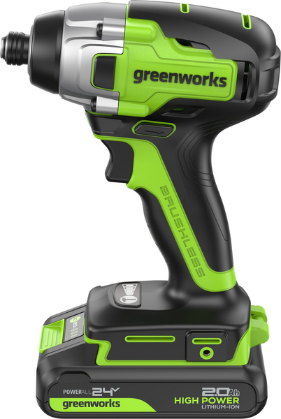 Аккумуляторный шуруповерт Greenworks GD24ID3 бесщеточный 24V / 3802807CUA