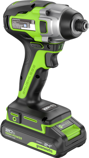 Аккумуляторный шуруповерт Greenworks GD24ID3 бесщеточный 24V / 3802807CUA