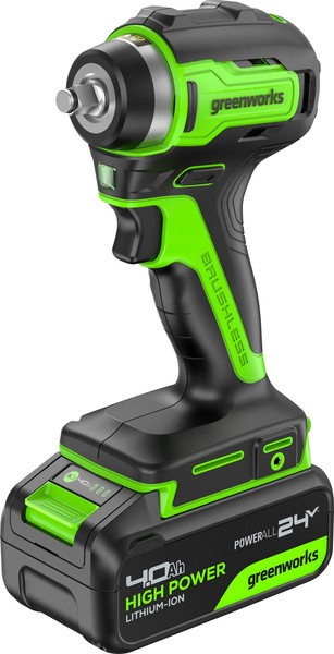 Аккумуляторный гайковерт Greenworks G24IW200 бесщеточный 24V / 3803607CUB - фото