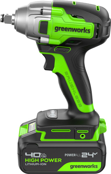 Аккумуляторный гайковерт Greenworks GD24IW400 бесщеточный 24V / 3802907CUB - фото