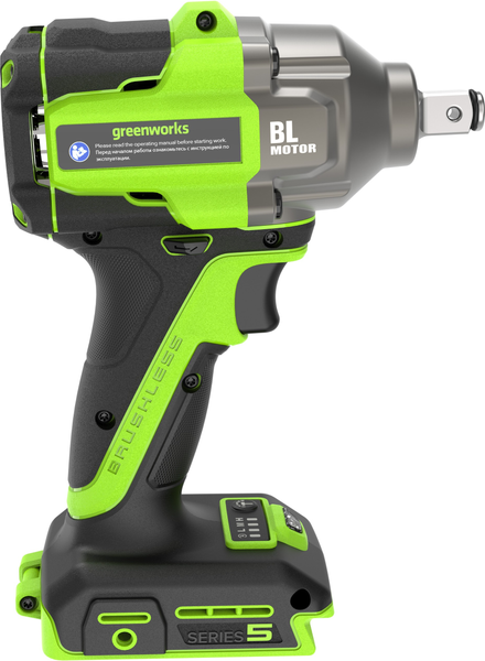 Аккумуляторный гайковерт Greenworks IW5500 бесщеточный 24V / 3805007