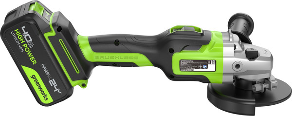 Угловая шлифовальная машина Greenworks GD24AG бесщеточная 24V / 3200207CUB