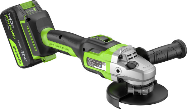 Угловая шлифовальная машина Greenworks GD24AG бесщеточная 24V / 3200207CUB