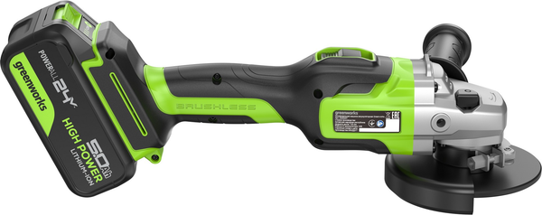 Угловая шлифовальная машина Greenworks GD24AG бесщеточная 24V / 3200207CUG