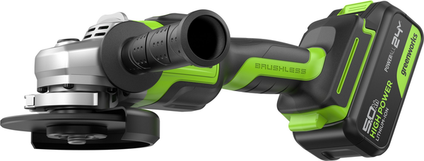 Угловая шлифовальная машина Greenworks GD24AG бесщеточная 24V / 3200207CUG