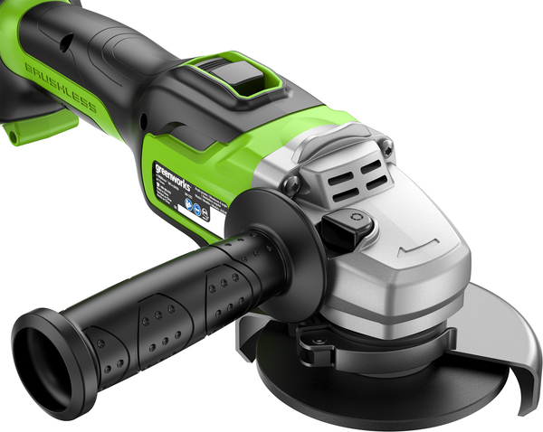 Угловая шлифовальная машина Greenworks GD24AG бесщеточная 24V / 3200207CUG