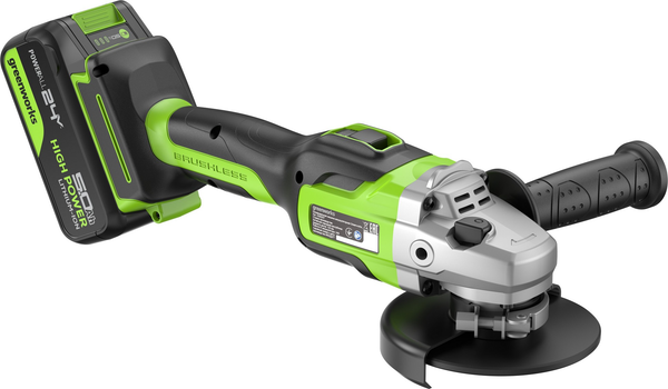 Угловая шлифовальная машина Greenworks GD24AG бесщеточная 24V / 3200207CUG