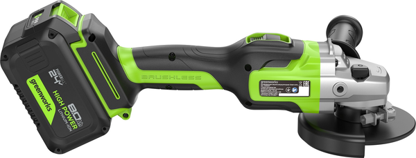 Угловая шлифовальная машина Greenworks GD24AG бесщеточная 24V / 3200207CUH