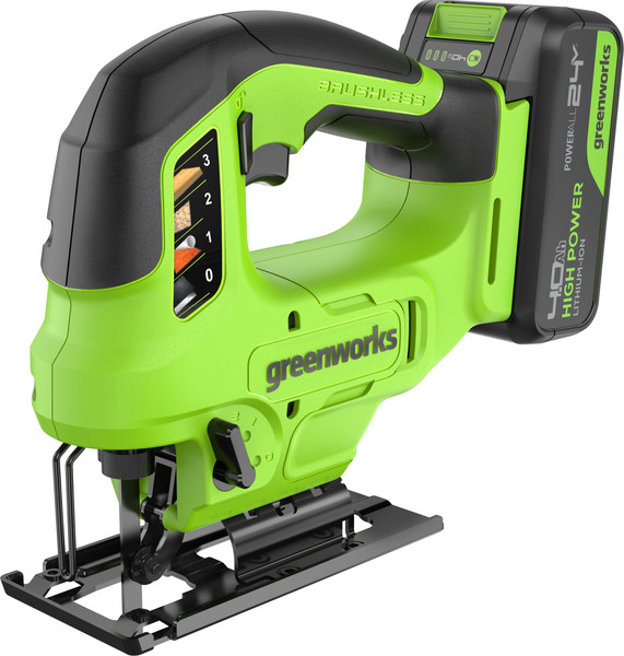 Электролобзик Greenworks GD24JS90 бесщеточный 24V / 3601707CUB - фото