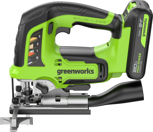 Электролобзик Greenworks GD24JS120 бесщеточный 24V / 3601407CUA