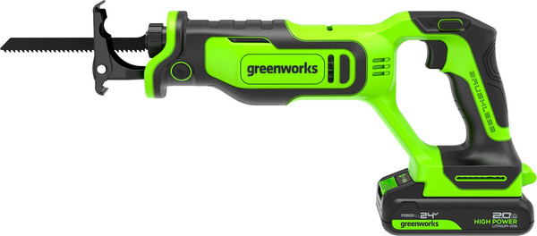 Сабельная пила Greenworks GPT-BLRS-1 бесщеточная 24V / 1200607CUA - фото
