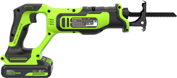 Сабельная пила Greenworks GPT-BLRS-1 бесщеточная 24V / 1200607CUA