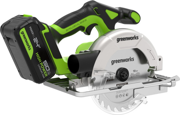 Дисковая пила Greenworks GD24CS165 / 1501607CUG