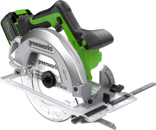 Дисковая пила Greenworks GD24CS бесщеточная 24V / 1500907CUB - фото