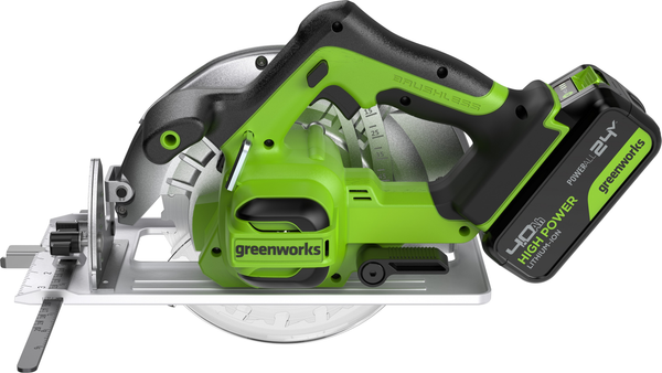 Дисковая пила Greenworks GD24CS бесщеточная 24V / 1500907CUB